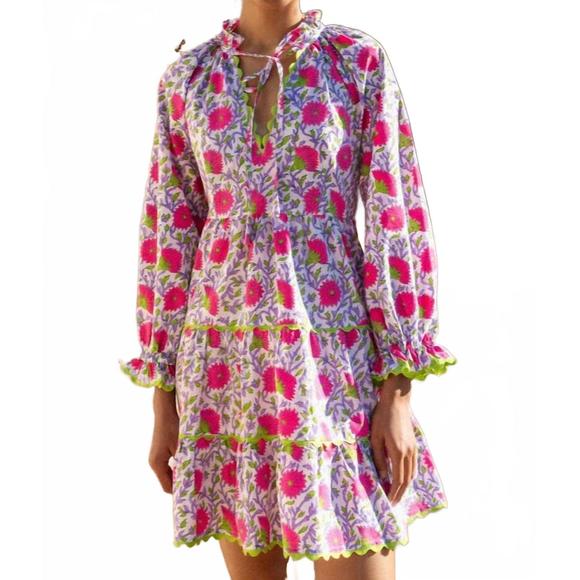 PINK CITY PRINTS Dresses & Skirts - NEW PINK CITY PRINTS luna mini dress in neon camelia